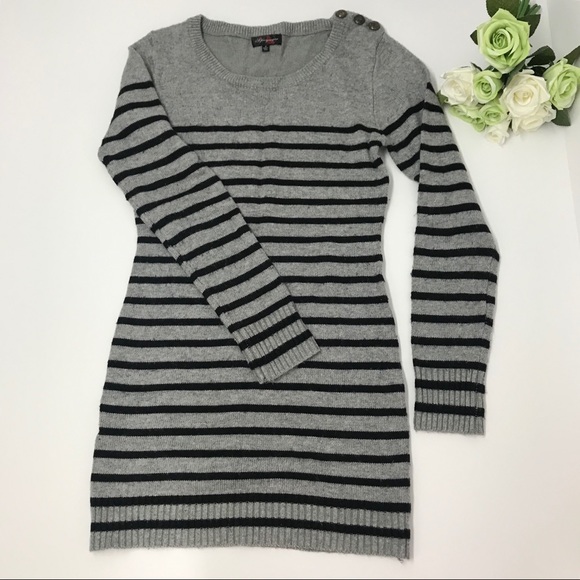 SPICYSUGAR STRIPED DRESS GREY COLOR SZ M - Picture 5 of 7